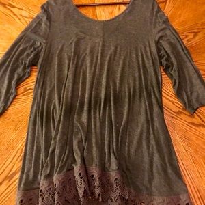 LACE CROCHET TRIM CUT OUT BACK